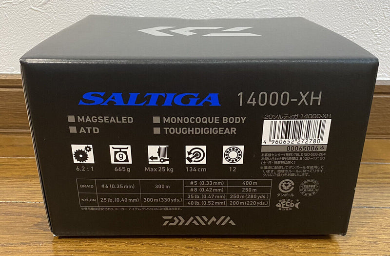 Daiwa Spinning Reel 20 SALTIGA 14000-XH 6.2:1 Saltwater Fishing Reel IN BOX