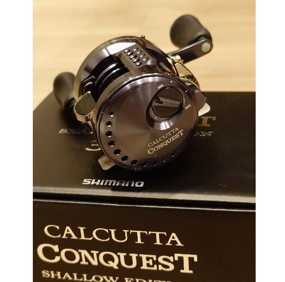 Shimnao Baitcasting Reel 24 CALCUTTA CONQUEST Shallow Edition 31HG Left Fishing IN BOX