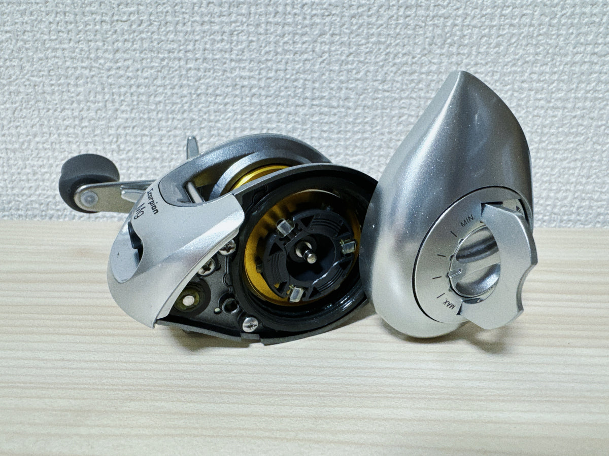 bass pro shops enigma smart cast baitcast reel Shimano Baitcasting Reel 04 Scorpion Mg 1000 Right Gear Ratio 6.2:1 Fi
