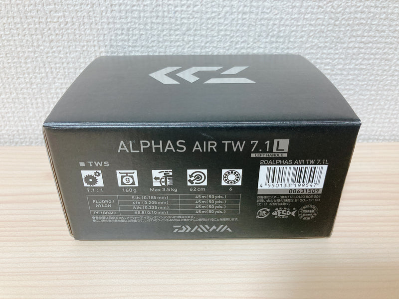 Daiwa Baitcasting Reel 20 Alphas AIR TW 7.1L Left 7.1:1 Fishing Reel IN BOX