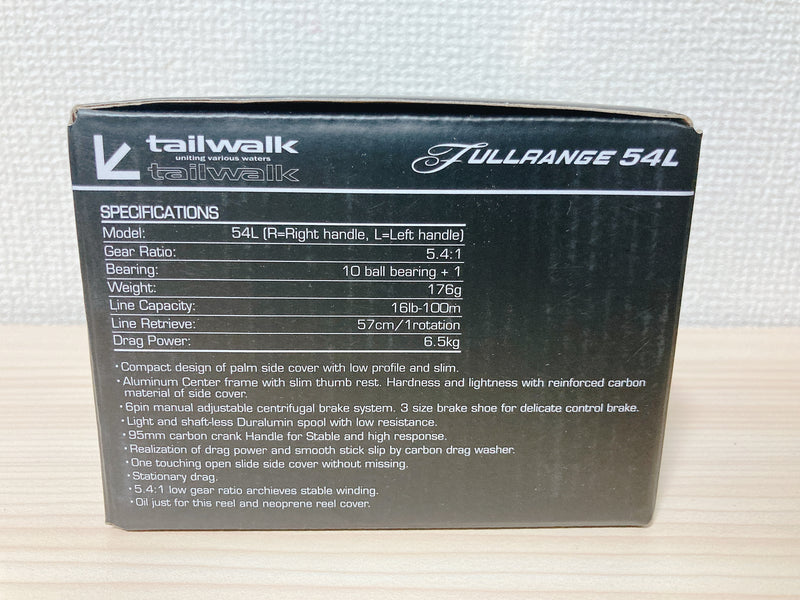 Tailwalk FULLRANGE 54L Baitcasting Reel From Japan