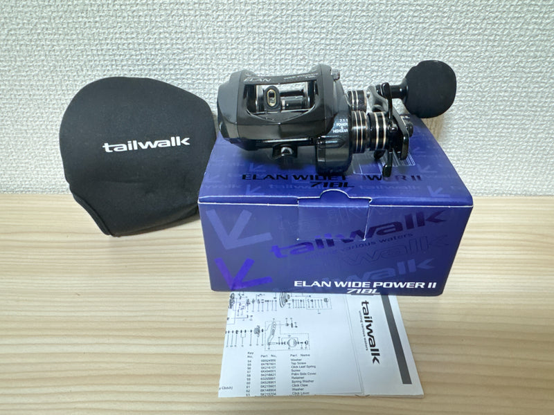 Tailwalk Baitcasting Reel JIGGING ELAN WIDEPOWER II 71BL 7.1:1 Fishing IN BOX