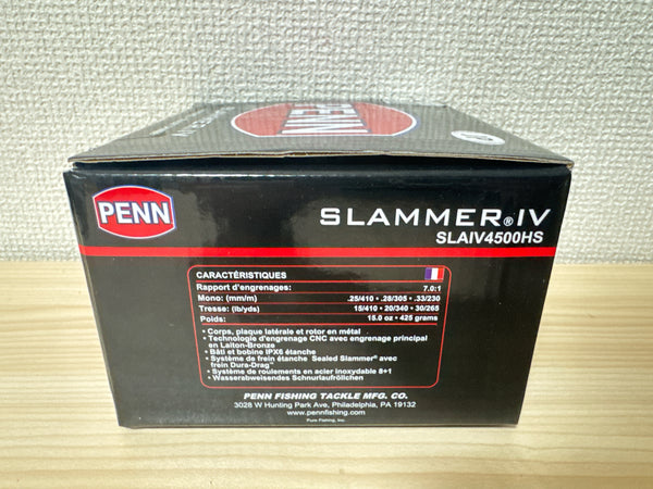 PENN International Spinning Reel SLAMMER IV 4500HS Gear Ratio 7.0:1 IN BOX