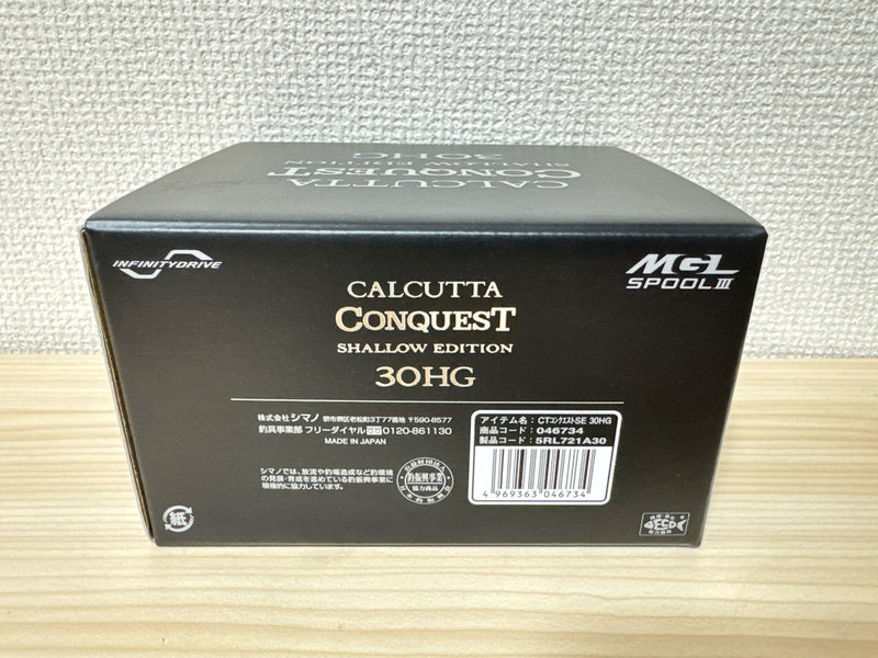 Shimano Baitcasting Reel 24 CALCUTTA CONQUEST Shallow Edition 30HG Right Fishing IN BOX