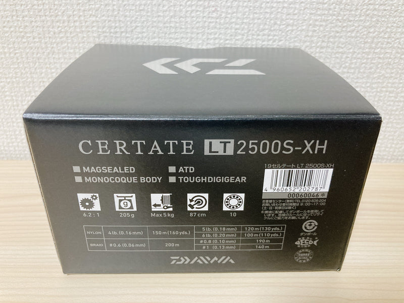 Daiwa Spinning Reel 19 CERTATE LT2500S-XH Gear Ratio 6.2:1 Fishing Reel IN BOX