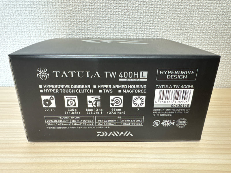 Daiwa Baitcasting Reel 21 TATULA TW 400HL Left handle NEW IN BOX