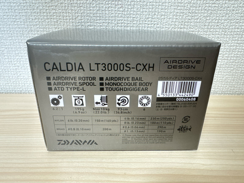 Daiwa Spinning Reel 25 CALDIA LT3000S-CXH LT-3000S-CXH 6.2:1 Fishing Reel IN BOX