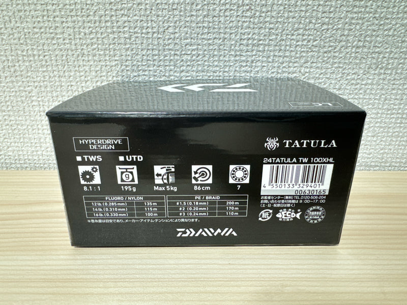 Daiwa Baitcasting Reel 24 TATULA TW 100XHL Left 8.1:1 Fishing Reel IN BOX