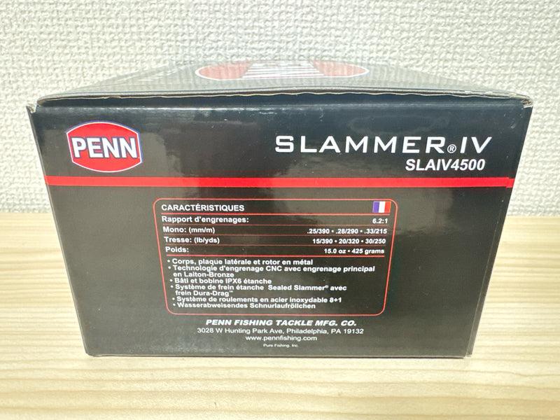 PENN International Spinning Reel SLAMMER IV 4500 Gear Ratio 6.2:1 Fishing IN BOX