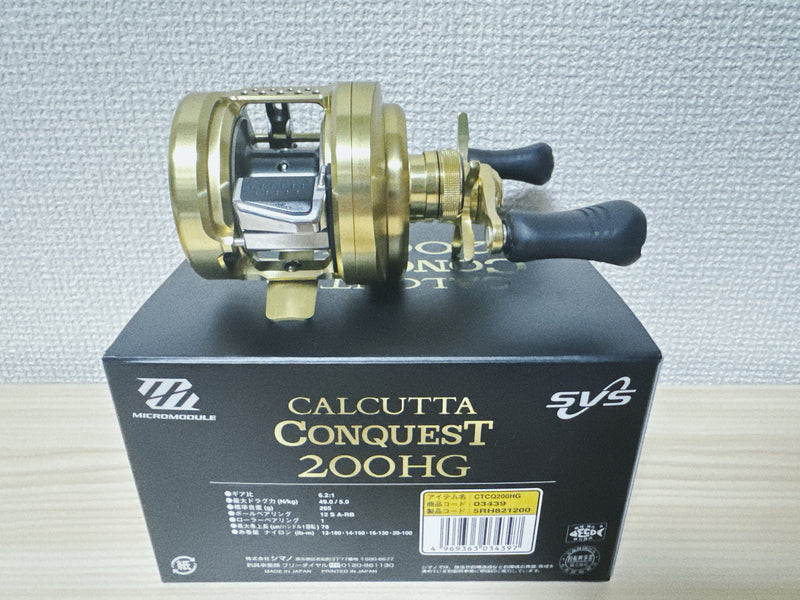 Shimano Baitcasting Reel 15 CALCUTTA CONQUEST 200HG Right Gear Ratio 6.2 IN BOX