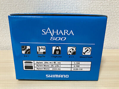 Shimano Spinning Reel 22 SAHARA 500 Gear Ratio 5.6:1 Fishing Reel IN B