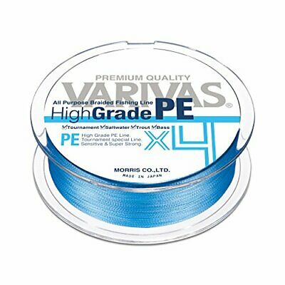 VARIVAS High Grade PE X4 Water Blue 150m #0.8 15lb PE Braid Line From Japan