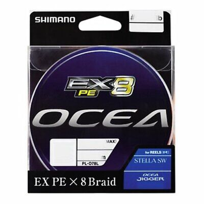 Shimano OCEA EX8 PE Braid #8.0 121lb 400m Multicolor PL-O88L From Japan