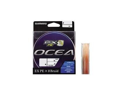 Shimano OCEA EX8 PE Braid #1.5 33lb 300m Multicolor PL-O78L From Japan