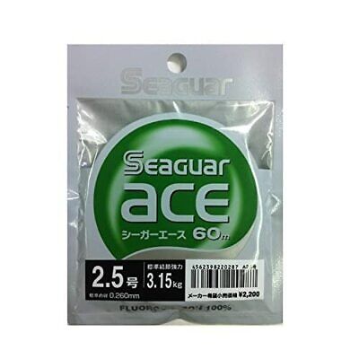 KUREHA Seaguar Ace Fluorocarbon Line 60m #2.5 3.15kg 6.9lb Fishing Line