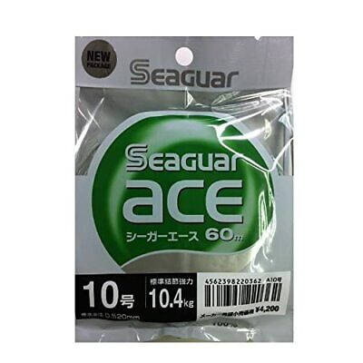 KUREHA Seaguar Ace Fluorocarbon Line 60m #10 10.4kg 22.9lb Fishing Line