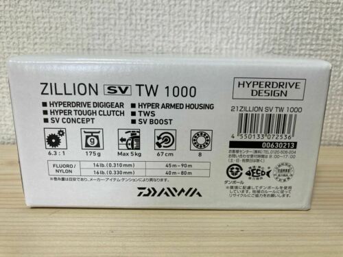 Daiwa Baitcasting Reel 21 Zillion SV TW 1000 Right 6.3:1 Fishing Reel