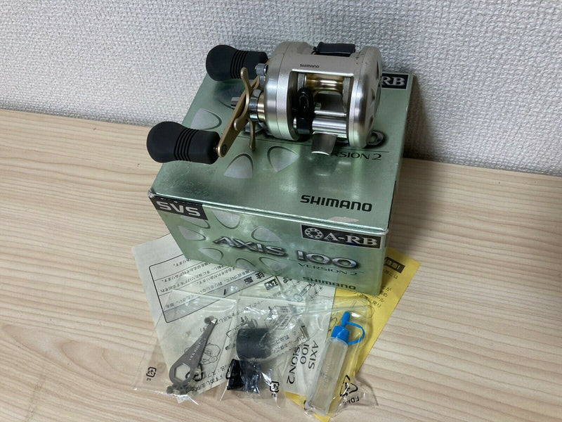 shimano 100q reel Shimano Baitcasting Reel AXIS 100 Version2 Right 5.8:1 Fishing Reel IN
