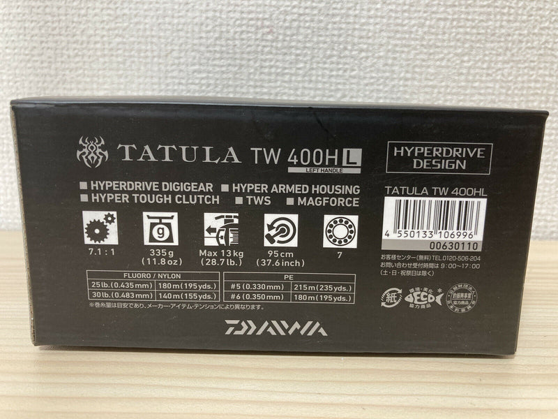 Daiwa Baitcasting Reel 21 TATULA TW 400HL Left handle NEW IN BOX