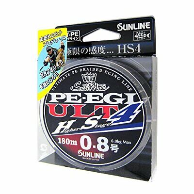 SUNLINE PE Braid Saltimate PE EGI ULT HS4 180m HG #0.8 Fishing Line