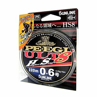 SUNLINE PE Braid Saltimate PE EGI ULT HS8 120m HG #0.6 Fishing Line