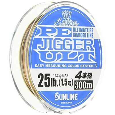 SUNLINE Fishing Line PE Jigger ULT X4 300m #1.5 25lb PE Braid