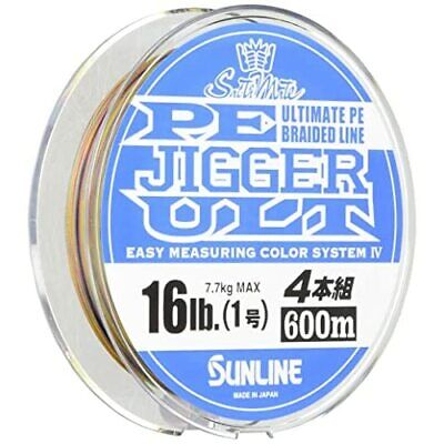 SUNLINE Fishing Line PE Jigger ULT X4 600m #1 16lb PE Braid