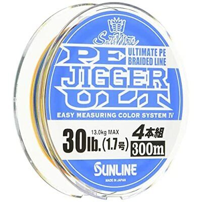 SUNLINE Fishing Line PE Jigger ULT X4 300m #1.7 30lb PE Braid