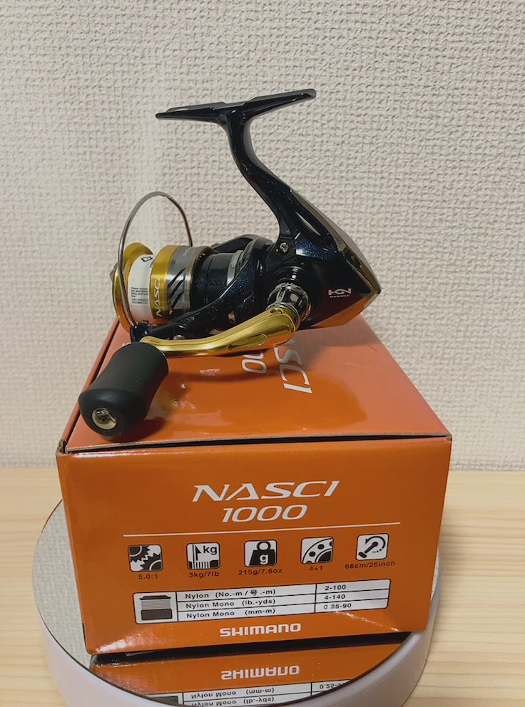 Shimano Spinning Reel 16 NASCI 1000 Gear Ratio 5.0:1 Fishing Reel IN B