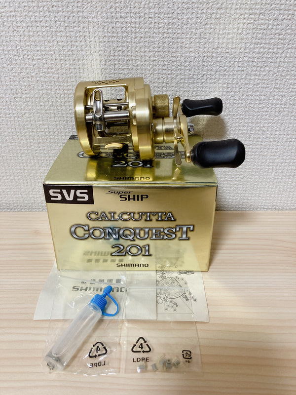 Shimano Baitcasting Reel 00 CALCUTTA CONQUEST 201 RH441201 Left IN BOX-A