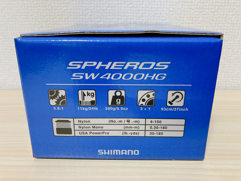 Shimano Spinning Reel 19 SPHEROS SW 4000HG Gear Ratio 5.8:1 Fishing Reel IN BOX