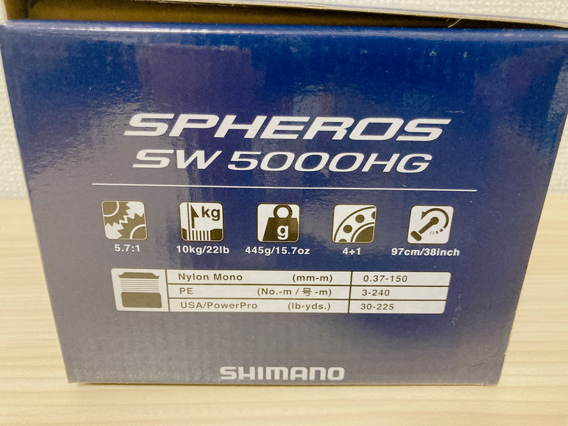 Shimano Spinning Reel 21 SPHEROS SW 5000HG Gear Ratio 5.7:1 Fishing Reel IN BOX