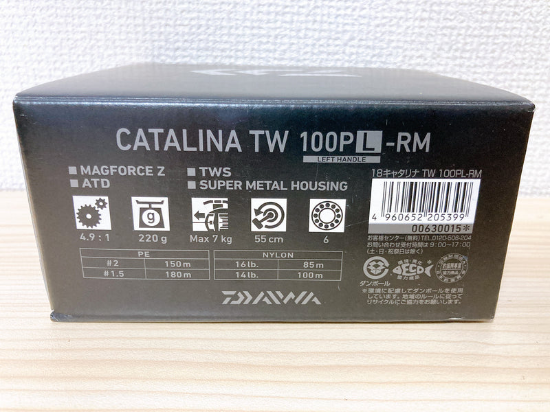 Daiwa Baitcasting Reel 18 CATALINA TW 100PL-RM Left 4.9:1 Fishing Reel IN BOX