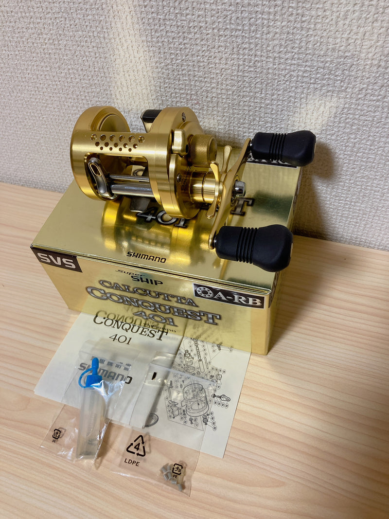 Shimano Baitcasting Reel 03 CALCUTTA CONQUEST 401 Left Gear Ratio 5.0: Shimano Baitcasting Reel 03 CALCUTTA CONQUEST 401 Left Gear Ratio 5.0: