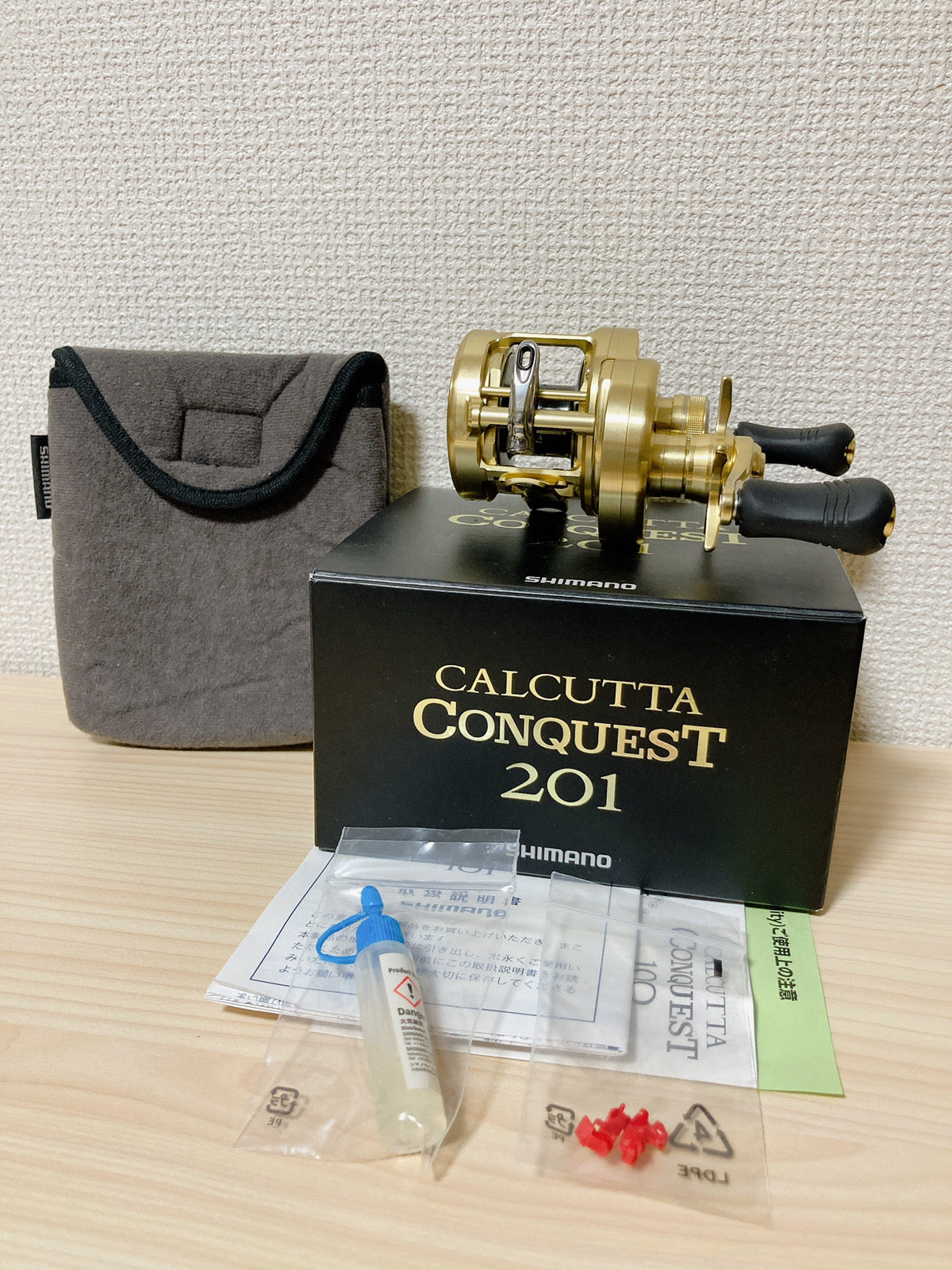 Shimano Baitcasting Reel 14 CALCUTTA CONQUEST 201 Left Gear