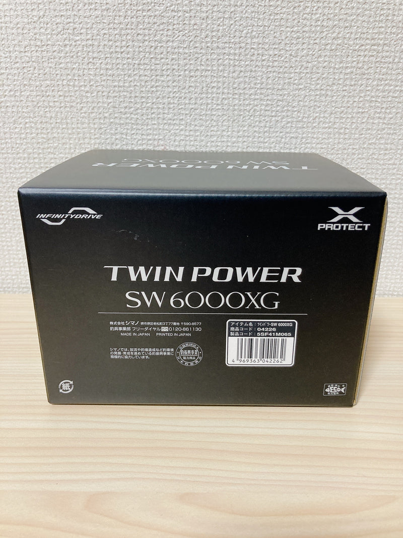 Shimano Spinning Reel 21 TWIN POWER SW 6000XG Gear Ratio 6.2:1 Fishing IN BOX